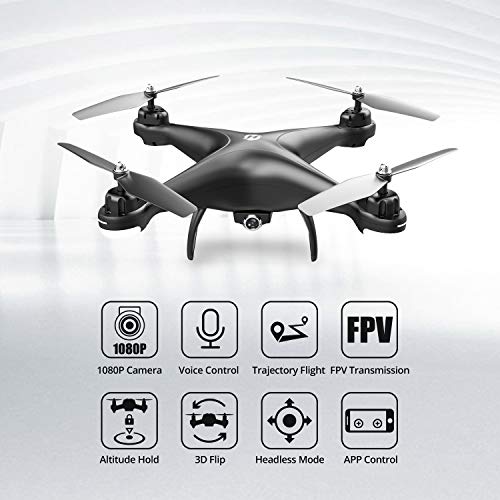 Read more about the article Holy Stone HS110D FPV RC Drone with 1080P HD Camera Live Video 120° Wide-Angle WiFi Quadcopter with Altitude Hold Headless Mode 3D Flips RTF with 2 Modular Battery, Color Black