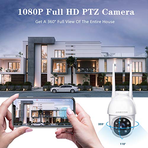 Read more about the article Outdoor Security Camera, AIMECOR FHD 1080P Pan/Tilt 2.4G WiFi Home Surveillance Camera with Night Vision 2-Way Audio Cloud Motion Detection Activity Alert IP66 Waterproof Cloud Alexa – iOS, Android