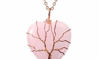 Read more about the article Top Plaza Natural Rose Quartz Healing Crystals Necklace Tree of Life Wire Wrapped Stone Heart Pendant Necklaces Reiki Quartz Jewelry for Womens Girls Ladies