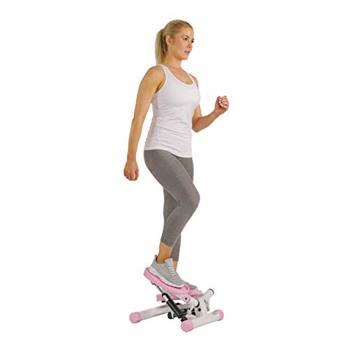 Read more about the article Sunny Health and Fitness Adjustable Mini Stair Stepper Exercise Equipment Step Machine with Twisting Action, Pink