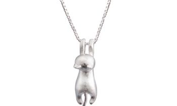 Read more about the article S.Leaf S925 Sterling Silver Cat Necklace Matte Silver Cat Pendant Collarbone Necklace