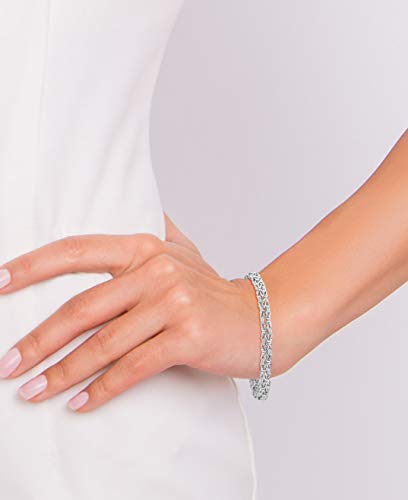 You are currently viewing Miabella 925 Sterling Silver Italian Byzantine Bracelet for Women 6.5, 7, 7.5, 8 Inch Handmade in Italy (8.0 Inches)