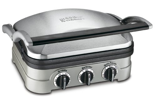 You are currently viewing Cuisinart GR-4N 5-in-1 Griddler, 13.5″(L) x 11.5″(W) x 7.12″(H), Silver with Silver/Black Dials