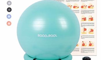 Read more about the article RGGD&RGGL Yoga Ball Chair, Exercise Balance Ball Chair 65cm with Inflatable Stability Ring, 2 Resistant Bands and Pump for Core Strength and Endurance (Mint Green)