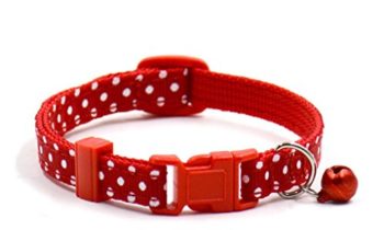 Read more about the article Pet Collars,Haoricu Collars Pet Supplies Polka Dot Cat Collars Pendant Necklace for Dog Adjustable Dog Collar Colliers (Red)