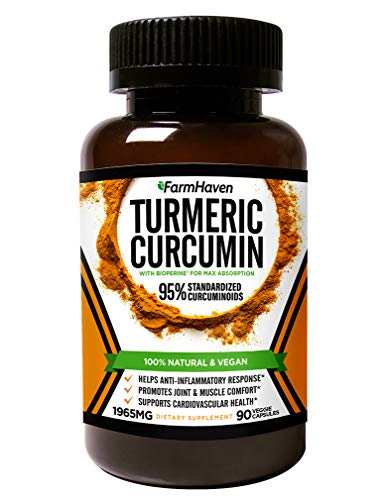 Read more about the article Turmeric Curcumin with BioPerine Black Pepper and 95% Curcuminoids – 1965mg Maximum Absorption for Joint Support & Anti-Inflammation, Organic Non-GMO Turmeric Capsules Made in USA – 90 Veg Caps