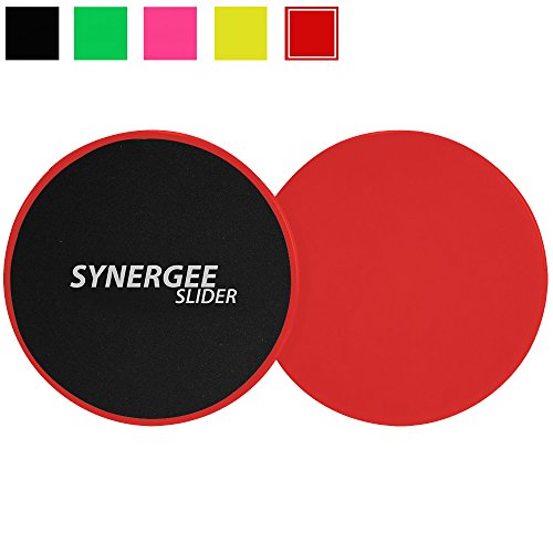 Read more about the article Synergee Rogue Red Gliding Discs Core Sliders. Dual Sided Use on Carpet or Hardwood Floors. Abdominal Exercise Equipment