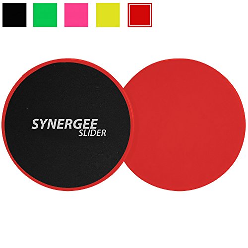 You are currently viewing Synergee Rogue Red Gliding Discs Core Sliders. Dual Sided Use on Carpet or Hardwood Floors. Abdominal Exercise Equipment