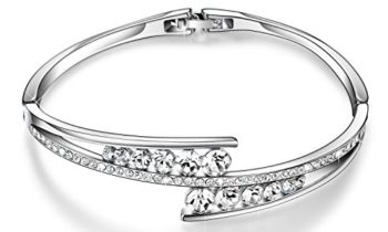 Read more about the article M.E Menton Ezil Love Encounter Women Silver Bracelet Swarovski Bangle Jewelry for Wedding