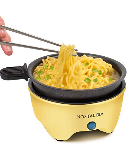 You are currently viewing Nostalgia MSK5YW MyMini Personal Electric Skillet & Rapid Noodle Maker Perfect For Ramen, Pasta, Mac & Cheese, Stir Fry, Soups, Omelets, Hard-Boiled Eggs, Pancakes-Yellow