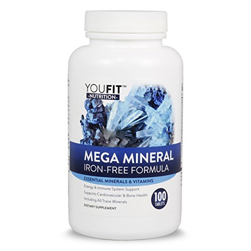 You are currently viewing Mega Minerals Supplement by Youfit Nutrition | All 72 Trace Minerals | Premium Formula with Source of Minerals and Health support | Iron Free | All in One | 1000mg Calcium 500mg Magnesium & More