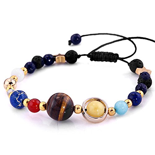 Read more about the article YEYULIN Handmade Galaxy Solar System Bracelet Universe Nine Planets Star Natural Stone Beads Bracelets Bangles