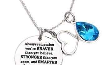 Read more about the article You Are Braver Than You Believe Awareness Necklace Birthstone Graduation Gift Best Friend Encouragement Gifts …