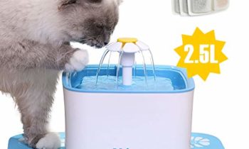 Read more about the article Veken Pet Fountain, 84oz/2.5L Automatic Cat Water Fountain Dog Water Dispenser with 3 Replacement Filters & 1 Silicone Mat for Cats, Dogs, Multiple Pets, Blue