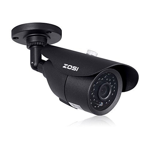 You are currently viewing ZOSI 1/3″ CMOS 1000TVL 960H CCTV Home Surveillance Weatherproof 3.6mm lens with IR Cut Bullet Security Camera – 42PCS Infrared LEDs, 120ft IR Distance, Aluminum Metal Housing