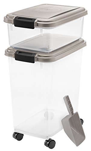 Read more about the article IRIS USA, MP-8/MP-1/SCP-2, 3- Piece Airtight Pet Food Storage Container Combo, Chrome, 1 Pack