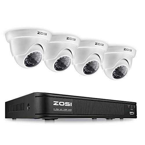 Read more about the article ZOSI 8-Channel HD-TVI 720P Video Security Camera System ,1080N Surveillance DVR Recorder and (4) 1.0MP 720P(1280TVL) Weatherproof Outdoor/Indoor Dome CCTV Camera with Night Vision(No Hard Drive)