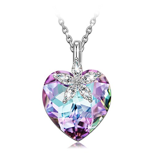 Read more about the article NINASUN Necklace Xmas Gifts for Women Necklace s925 Sterling Silver Pendant Swarovski Crystal Heart Jewelry for Women Anniversary Birthday Gifts Idea from for Wife Girlfriend Grandma Bauhinia Blossom