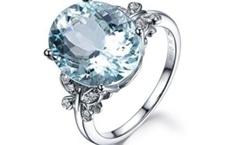 Read more about the article Meolin Rhinestone Butterfly Ring Natural Topaz Stone Crystal Engagement Ring Charm Gemstone Ring Women Jewelry (Size/ 6/7/8/9/10),Sea Blue,Size 7