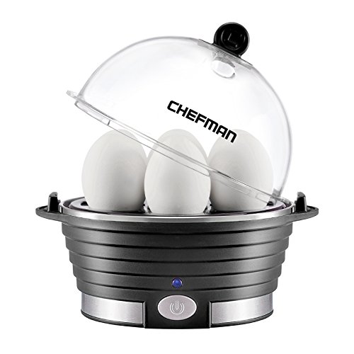 You are currently viewing Chefman Electric Egg Cooker/Boiler, Rapid Egg Maker, Countertop, Hard Boil Egg Steamer and Poacher, 6 Egg Capacity With Removable Tray, Small, Black