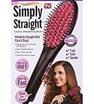 Read more about the article Simply Straight Ceramic Hair Straightening Brush, Black/Pink