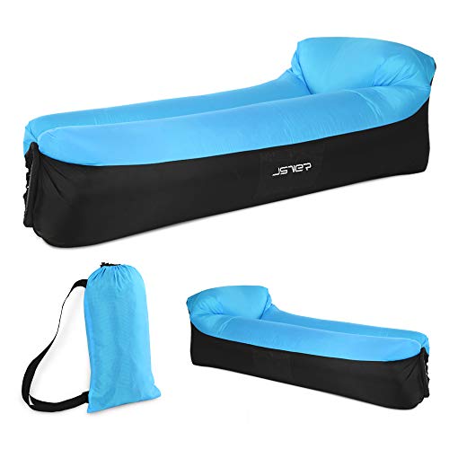 Read more about the article JSVER Inflatable Lounger Air Sofa with Portable Package for Beach and Pool Parties, Travelling, Hiking, Camping, Park, Blueblack