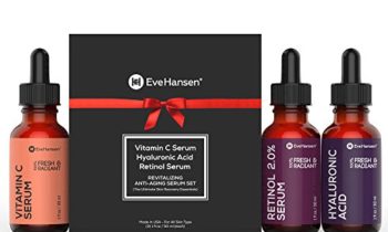 Read more about the article ANTI-AGING SERUM SET – Vitamin C, Hyaluronic Acid, and Retinol Serums. Eve Hansen’s Top Selling Facial Serums for Your Daily Skin Care Regiments. Made in USA. Great for Gift!