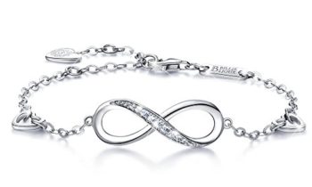 Read more about the article Billie Bijoux Womens 925 Sterling Silver Infinity Endless Love Symbol Charm Adjustable Bracelet Gift for Women Girls (A- Silver)