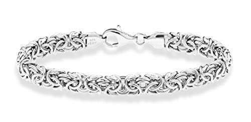 You are currently viewing Miabella 925 Sterling Silver Italian Byzantine Bracelet for Women 6.5, 7, 7.25, 7.5, 8 Inch Handmade in Italy (7)