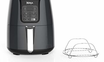 Read more about the article Ninja Air Fryer, 1550-Watt Programmable Base for Air Frying, Roasting, Reheating & Dehydrating with 4-Quart Ceramic Coated Basket (AF101), Black/Gray