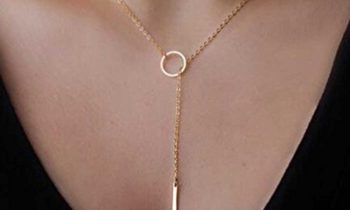 Read more about the article Aukmla Gold Y Lariat Chain Circle Bar Necklace Jewelry Choker for Women and Girls (Gold)