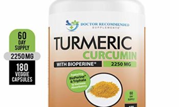 Read more about the article Turmeric Curcumin – 2250mg/d – 180 Veggie Caps – 95% Curcuminoids with Black Pepper Extract (Piperine) – 750mg Capsules – 100% Organic – Most Powerful Turmeric Supplement – with Triphala