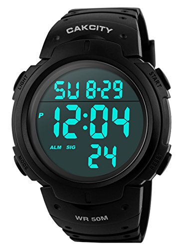 Read more about the article Mens Digital Sports Watch LED Screen Large Face Military Watches for Men Waterproof Casual Luminous Stopwatch Alarm Simple Army Watch