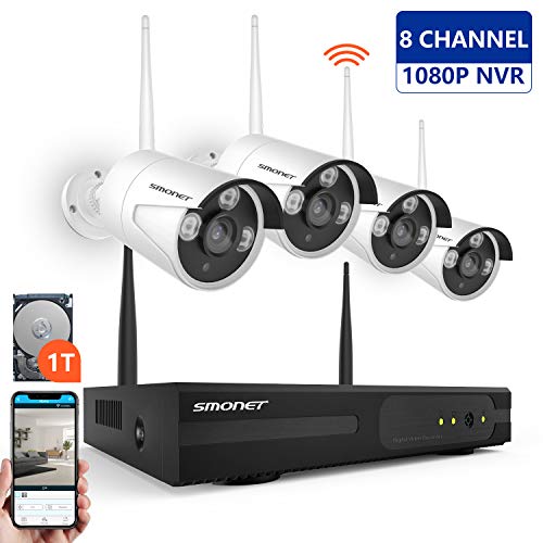 Read more about the article 【2019 New】 Wireless Security Camera System,SMONET 1080P 8 Channel Video Security System(1TB Hard Drive),4pcs 960P(1.3 Megapixel) Indoor/Outdoor Wireless IP Cameras,65ft Night Vision,P2P,Free APP