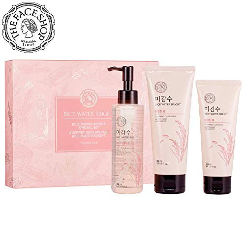 Read more about the article THE FACE SHOP Rice Water Bright Set – Cleanser 150Ml + Light Cleansing Oil 150Ml + Foam 100Ml, 20 g.