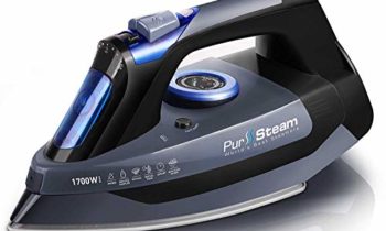 Read more about the article Professional Grade 1700W Steam Iron for Clothes with Rapid Even Heat Scratch Resistant Stainless Steel Sole Plate, True Position Axial Aligned Steam Holes, Self-Cleaning Function