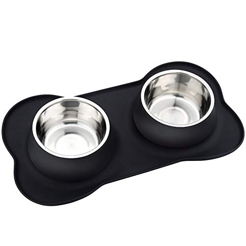 Read more about the article URPOWER Dog Bowls Stainless Steel Dog Bowl with No Spill Non-Skid Silicone Mat 53 oz Feeder Bowls Pet Bowl for Dogs Cats and Pets