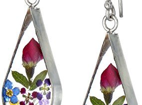 Read more about the article Sterling Silver Multi Pressed Flower Teardrop Earrings