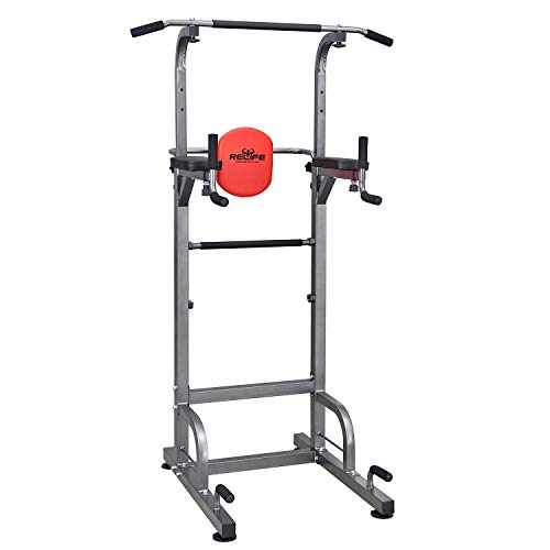 Read more about the article RELIFE REBUILD YOUR LIFE Power Tower Workout Dip Station for Home Gym Strength Training Fitness Equipment Newer Version