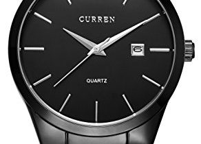 Read more about the article Voeons Men’s Watches Classic Black Steel Band Quartz Analog Wrist Watch for Men
