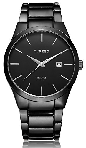 Read more about the article Voeons Men’s Watches Classic Black Steel Band Quartz Analog Wrist Watch for Men