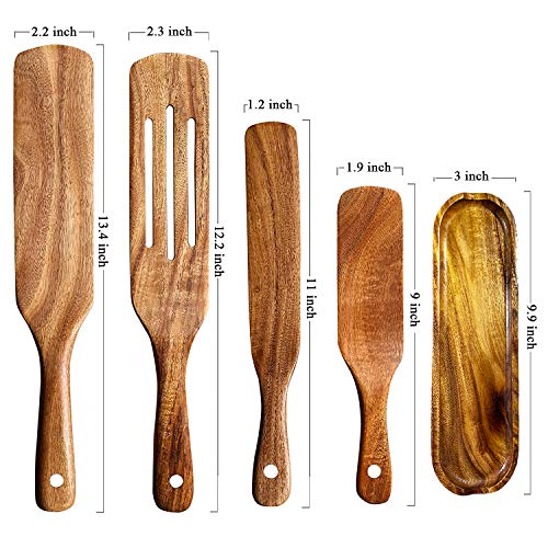 Read more about the article Wooden Spurtle Set As Seen On Tv,Acacia Wood Spurtle Set with Holder,Wooden Spurtle Set,Spurtle Kitchen Tool 5 Pcs,Wooden Cooking Utensils Wood spoons for cooking
