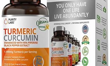 Read more about the article Purity Labs Organic Turmeric Curcumin Supplement – 1100mg, 120 Capsules, with Black Pepper Piperine and 95% Curcuminoids, Highest Potency and Best Joint Pain Relief Formula, Non-GMO & Gluten Free