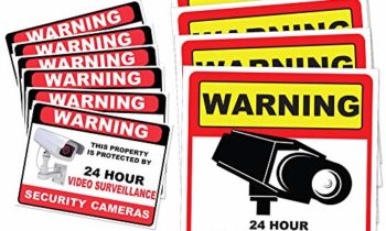Read more about the article Video Surveillance Sticker Sign Decal – 10 Pack – Home Business Camera Alarm System Stickers – (4)5½” x 5½” & (6)3″ x 4″ – Adhesive Under 24 Hours Security Warning Signs – Robbery & Theft Prevention
