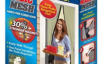 Read more about the article Magic Mesh New and Improved Hands Free Magnetic Screen Fits Doors Up to Up to, 83” x 39”, Black