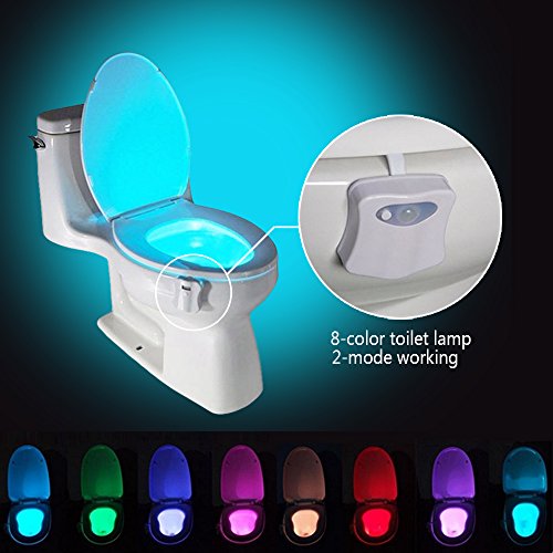 Read more about the article Domini Toilet Night Light Bowl 8-Color Led Sensor Motion-activated Bathroom Toilet Light for Kids Potty Training 1 Pack,Automatic Work In Darkness Only