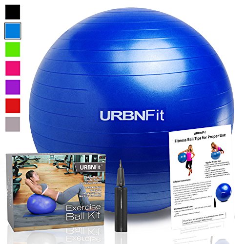 You are currently viewing Exercise Ball (Multiple Sizes) for Fitness, Stability, Balance & Yoga – Workout Guide & Quick Pump Included – Anit Burst Professional Quality Design (Blue, 85CM)