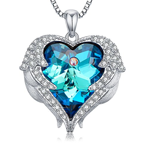 Read more about the article Blue Heart Crystal Pendant Necklace Birthday Anniversary Gifts for Women Wife Girlfriend Teen Girls Swarovski Necklace