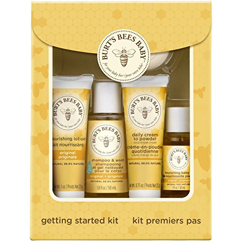 Read more about the article Burt’s Bees Baby Getting Started Gift Set, 5 Trial Size Baby Skin Care Products – Lotion, Shampoo & Wash, Daily Cream-to-Powder, Baby Oil and Soap