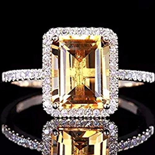 You are currently viewing Fashion Women Jewelry 925 Silver Citrine Wedding Jewelry Ring Gift Size 6-10#by pimchanok shop (7, yellow)